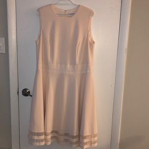 Calvin Klein fit and flare blush dress, size 14W